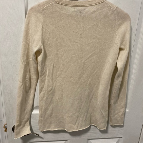 EC Italian Cashmere Cream Crew Neck Sweater size XS - Picture 3 of 3